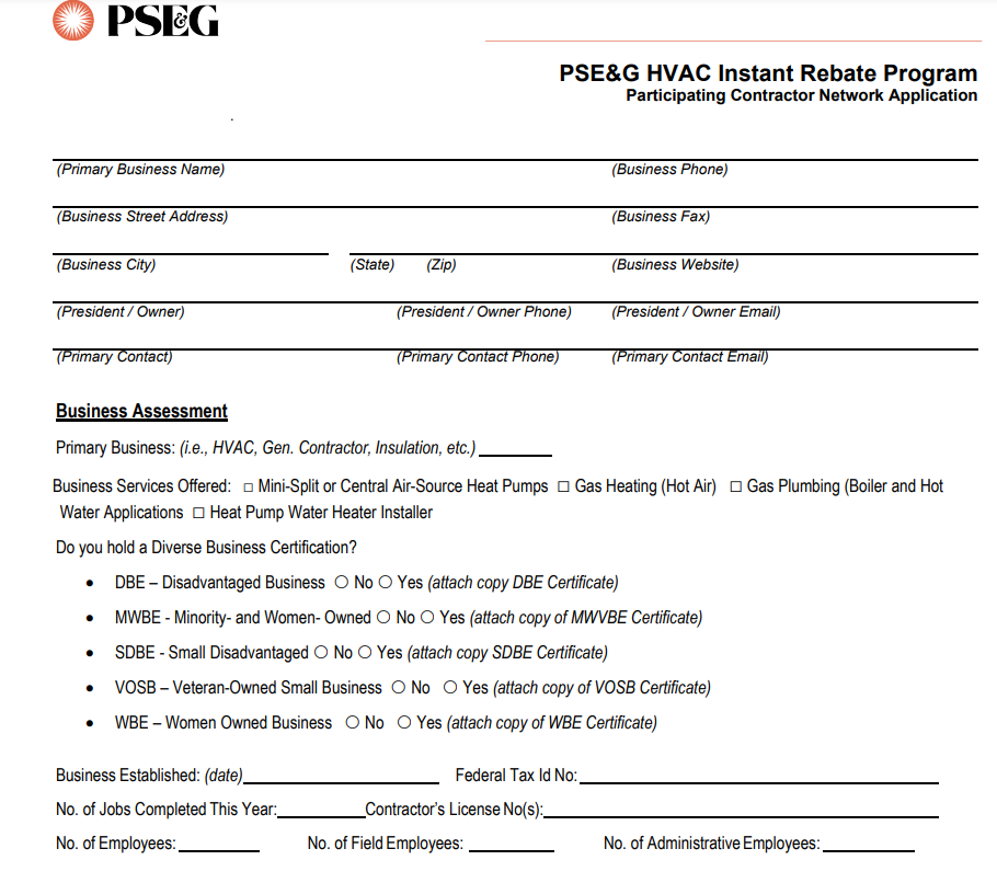 PSEG Rebates