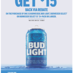 Bud Light $15 Rebate