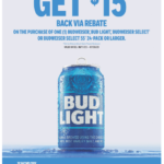 Budweiser $15 Rebate