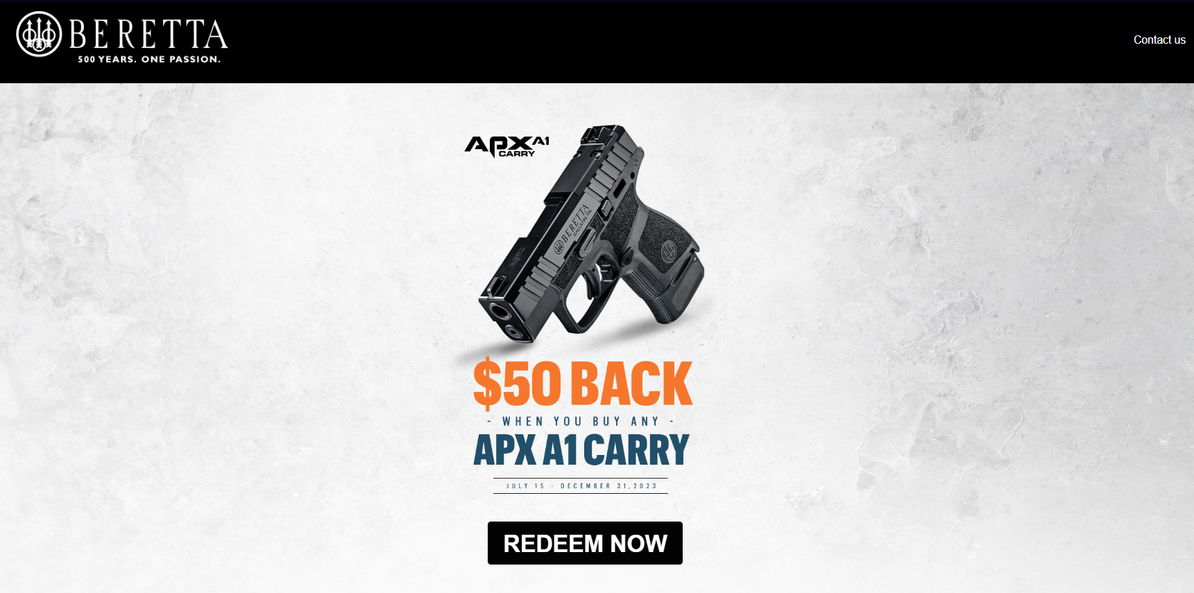 Beretta Apx A1 Carry Rebate Form