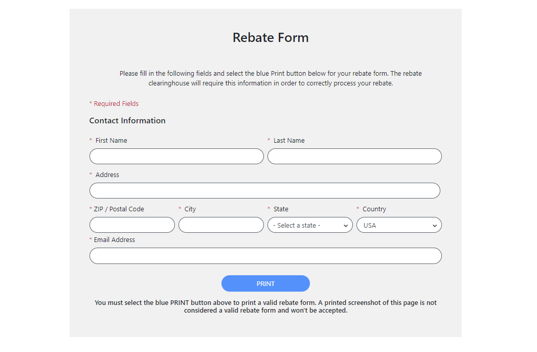 Menards Rebate Adjustment Form