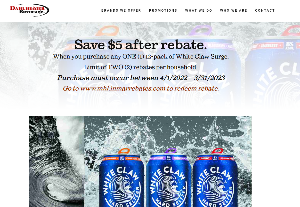 Get Latest White Claw Rebate Form Here