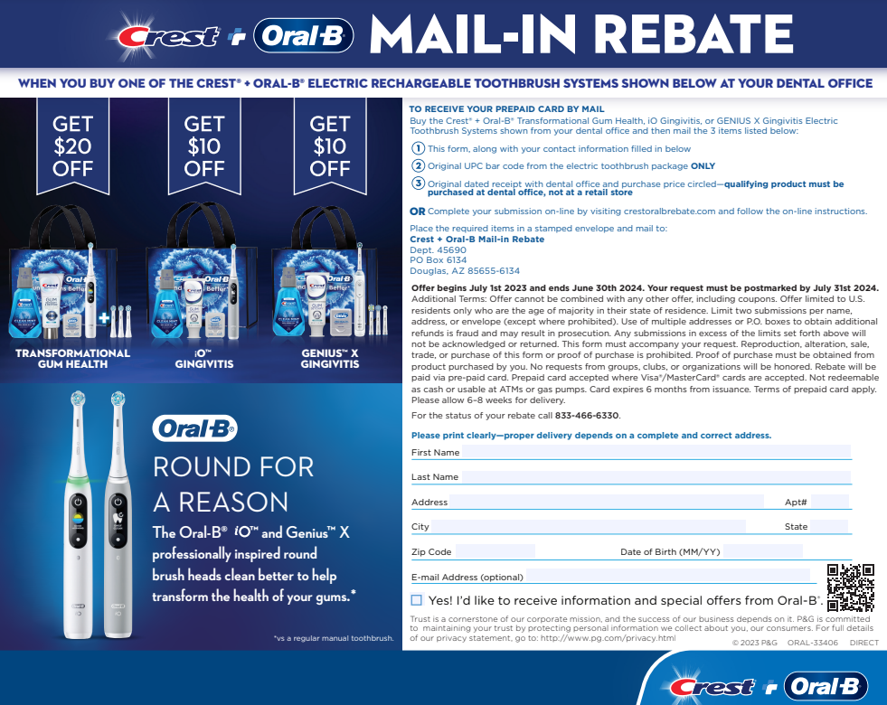 Printable Oral B Rebate Form 2024