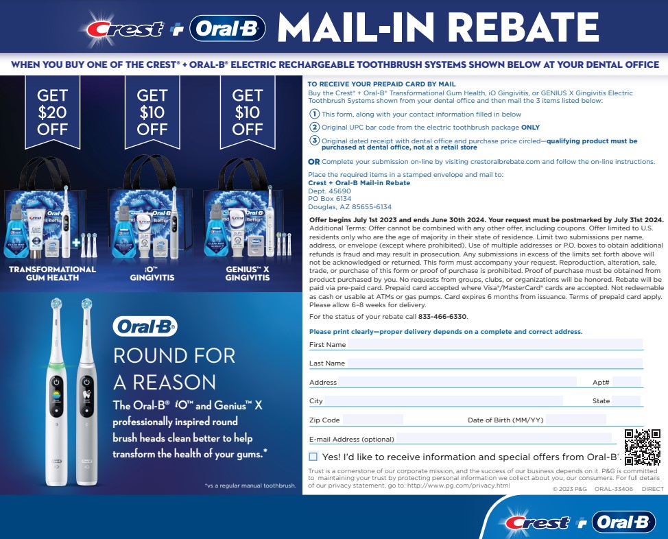 Oral B Rebate 2024 Printable