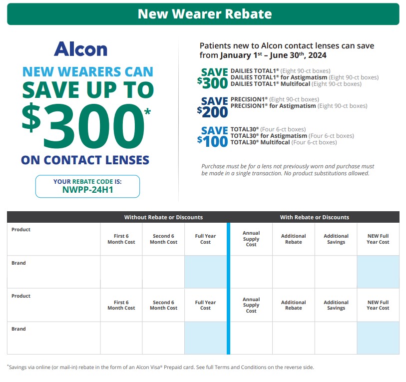 Alcon Dailies Rebate 2024 Application Printable