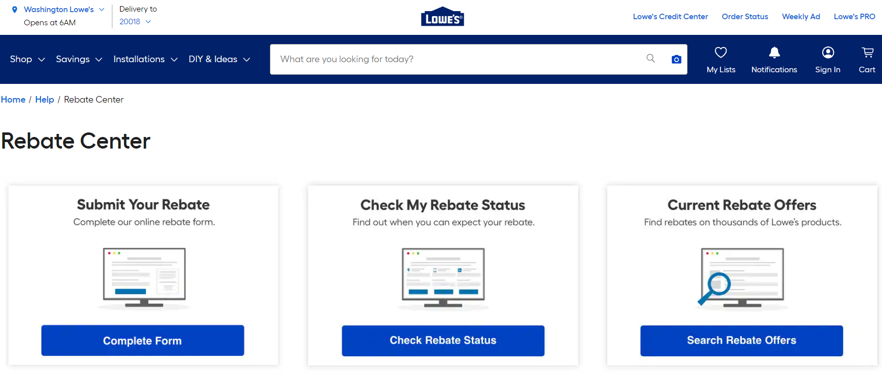 Lowe's 11% Rebate Submit Online Application 2024 Form